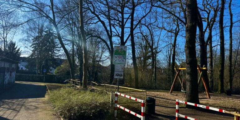 die rückwärtige Zufahrt