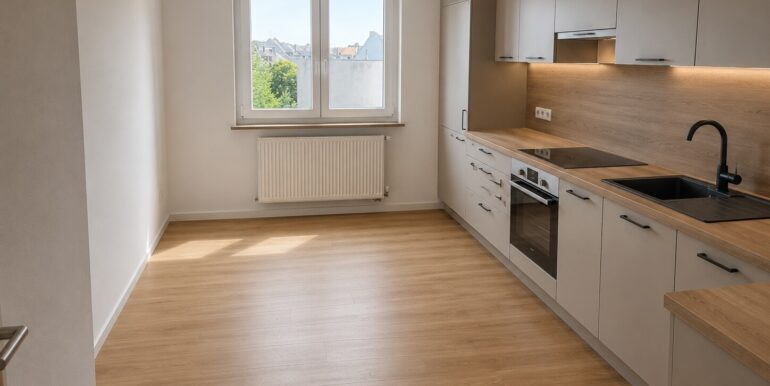 Küche mit neuem Parkett