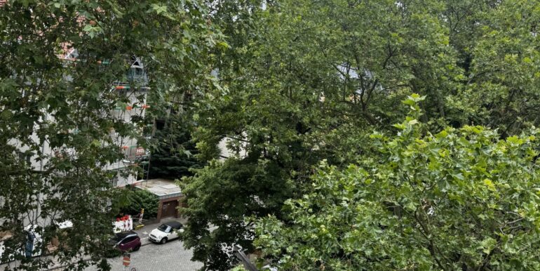 Blick nach vorne zur Straßenseite