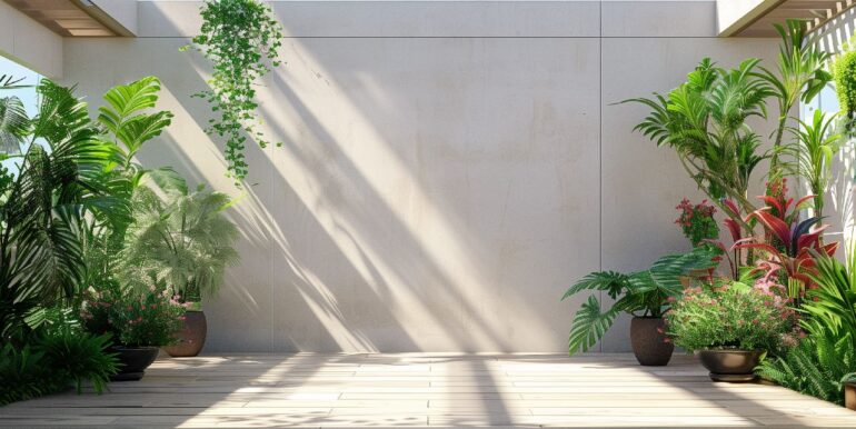 geplant ist auch eine Atrium- und eine Dachterrasse