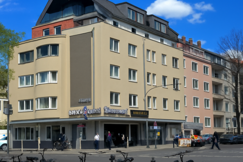Außenansicht mit neuer Wärmedämmung